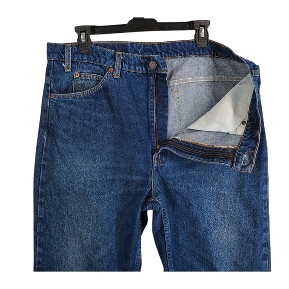 Vtg 90s Levis 505 Blue Jeans Orange Tab Mens 38x30 Straight Leg Hi Rise (36x29) - Picture 6 of 10